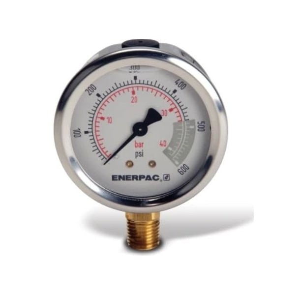 Enerpac Hydraulic Pressure Gauge, 250 In Face, Lower Mount, Glycerine Filled, 2,000 Maximum Psi G2515L - main